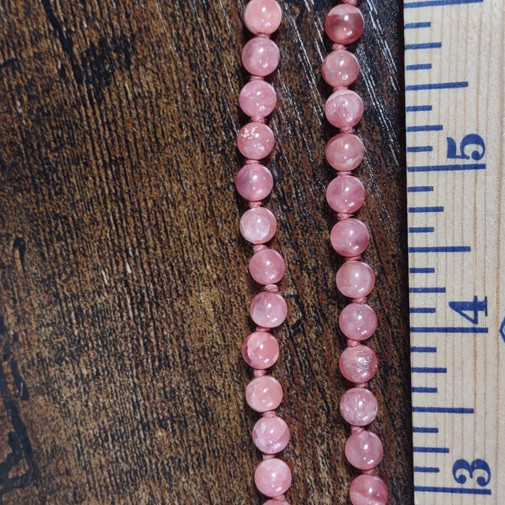Vintage Rhodochrosite Necklace - Picture 6 of 10
